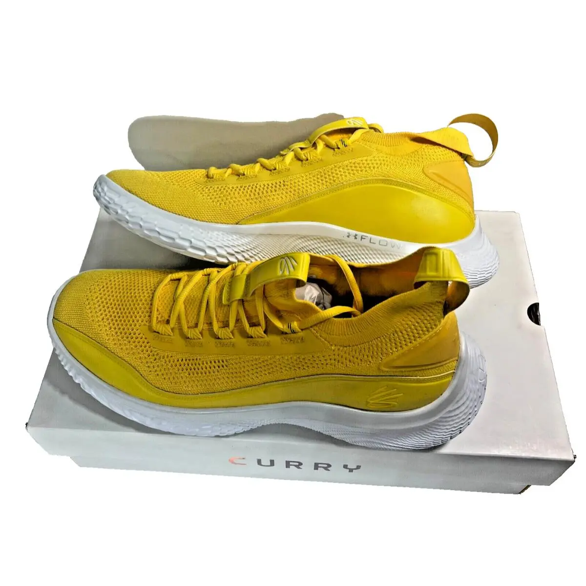 Under Armour Curry TB 8 Flow Smooth Butter Basketball 3023085-701 Men 16 Shoes