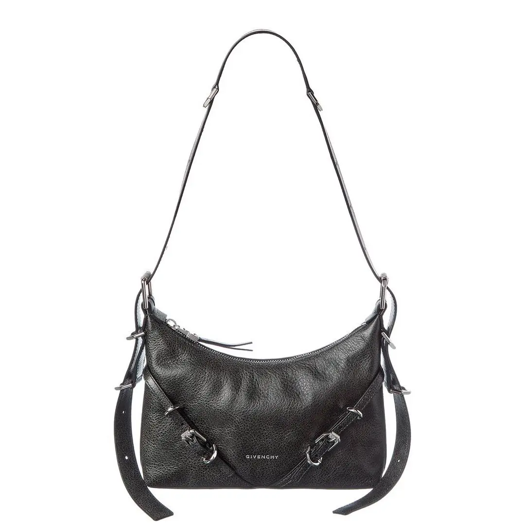 Givenchy Voyou Leather Hobo Bag Women`s Black
