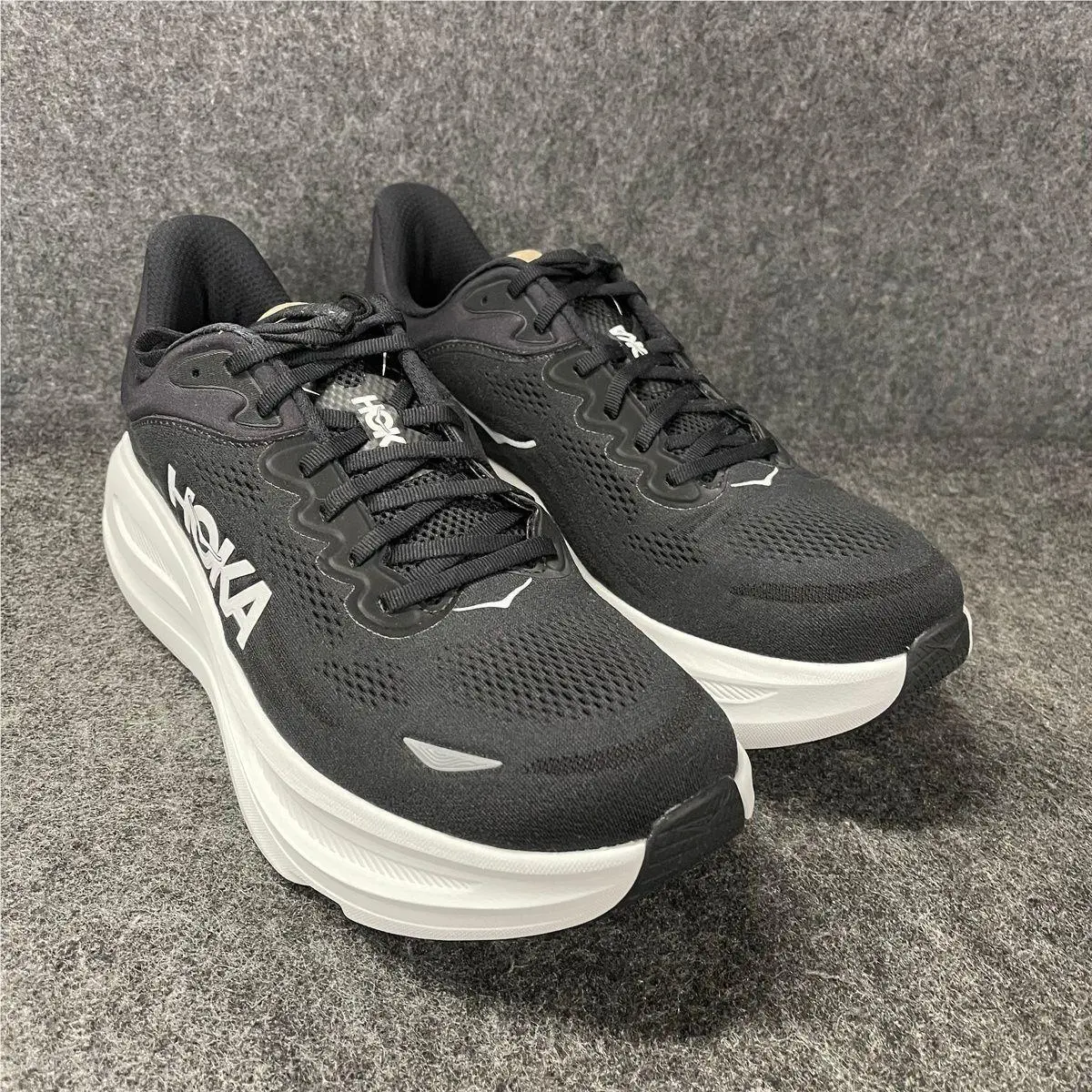 Hoka Bondi 9 Wide Running Shoes Men`s Size US 12.5 2E Black/white