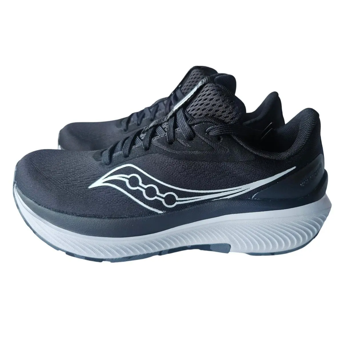 Saucony Echelon 10 Womens 7.5 Black Silver Running Shoes S11044-100 Sneaker