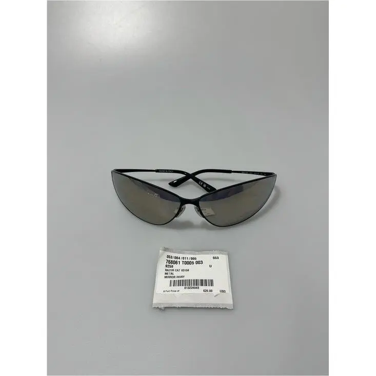 Balenciaga Shield-frame Metal Sunglasses BB0315S Black