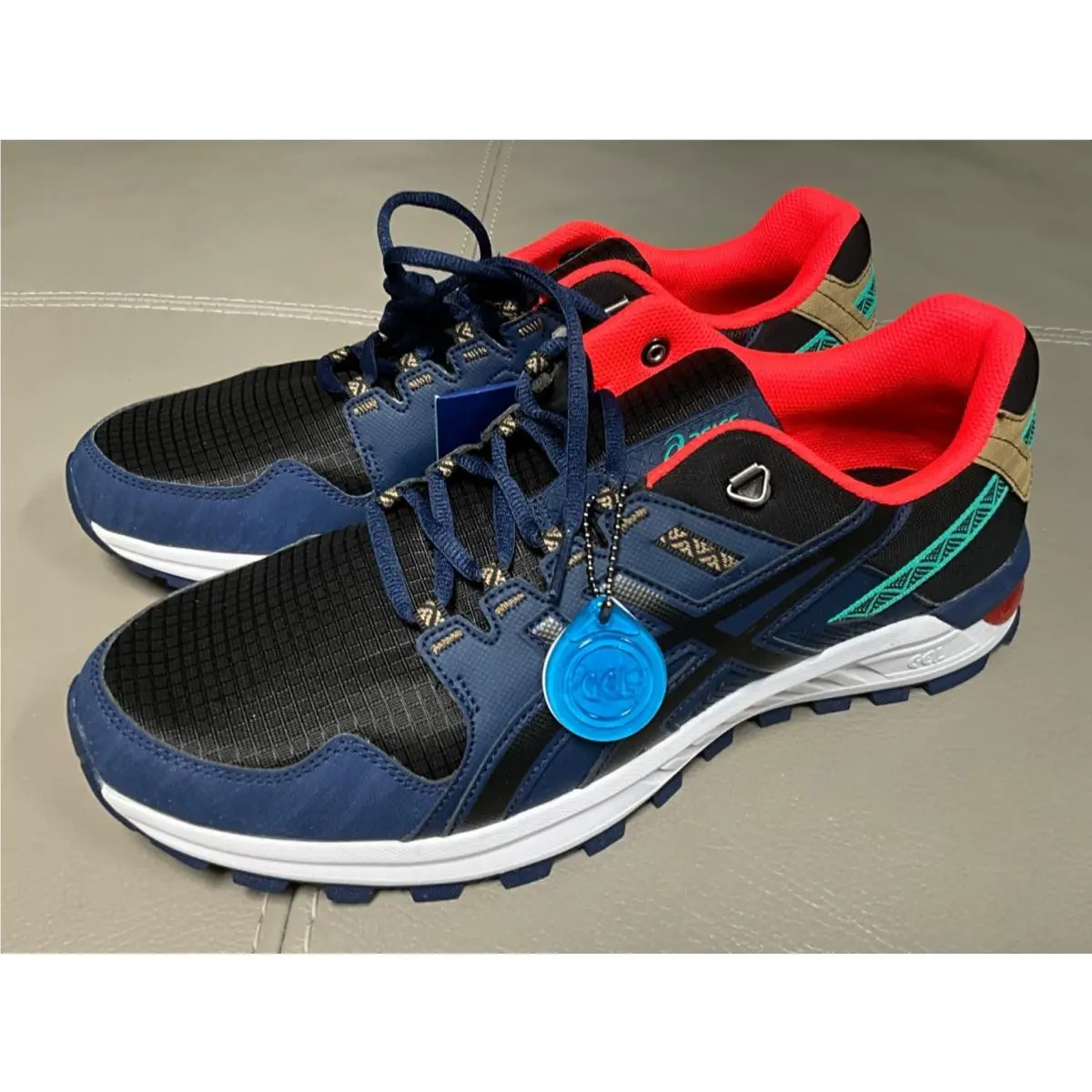 Asics Gel-citrek Black Blue Expanse Men`s Trail Running Shoes 12 Medium