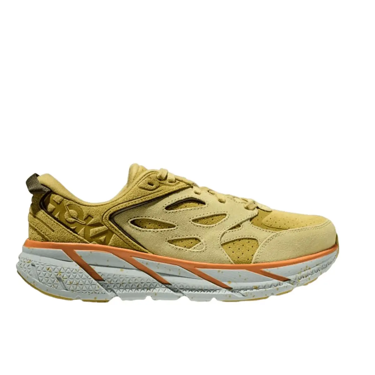 Hoka One One Clifton L Suede Mens Size 11 Running Shoes Golden Lichen Yellow - Yellow
