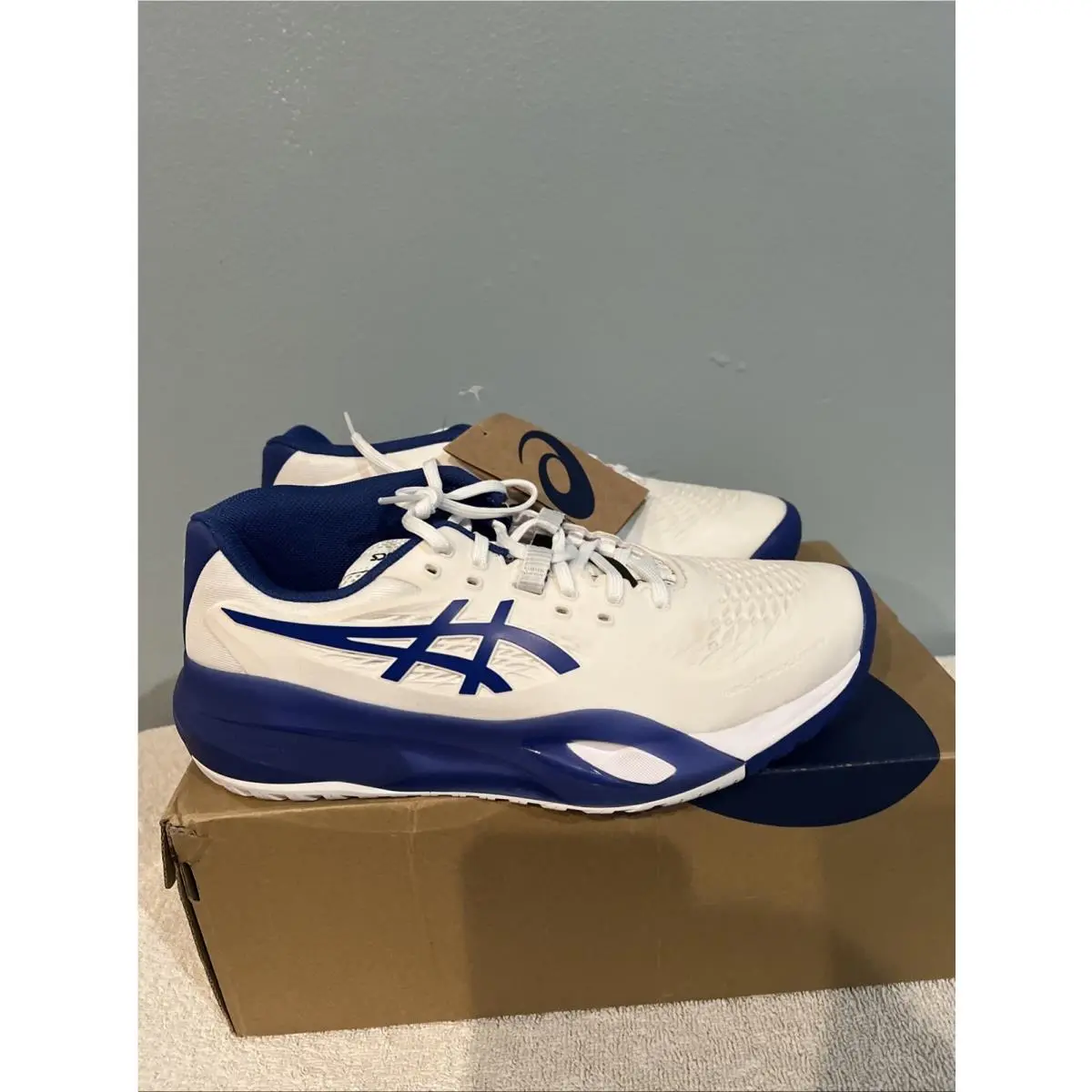 Size 8 - Asics Gel Resolution X White Dark Cobalt 1041A487-101