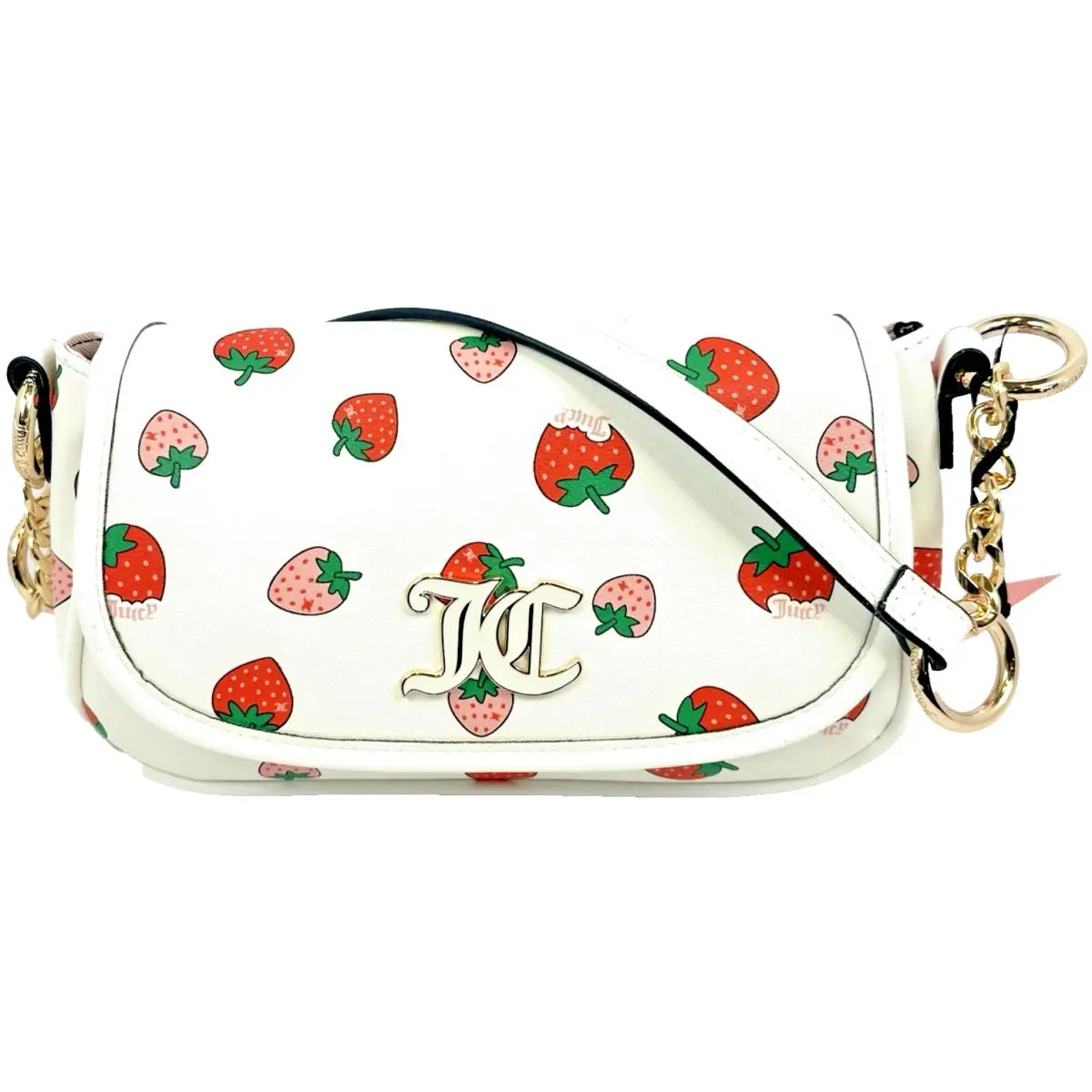 Juicy Couture Sweet N Juicy Strawberry Flap Shoulder Bag Crossbody w Coin Purse