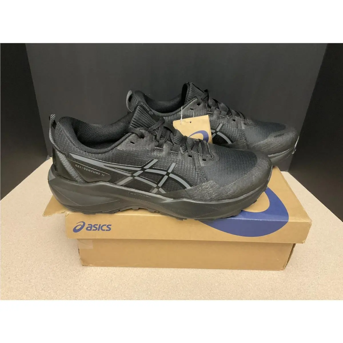 Mens Asics Gel-venture 11 Black/carrier Grey Trail Running Shoes. Size 10.5
