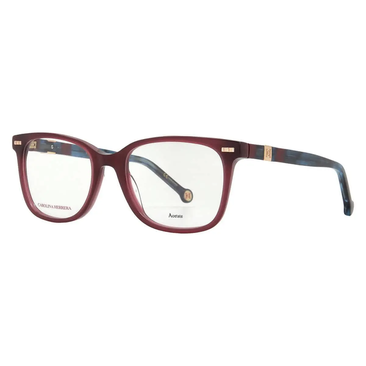 Carolina Herrera Demo Square Ladies Eyeglasses CH 0047 0XAE 52 CH 0047 0XAE 52