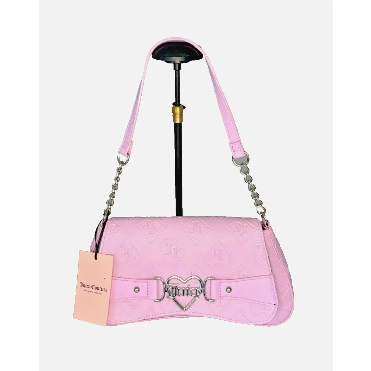 Only Juicy Flap Orchid Bouquet Purse Shoulder Bag Heart Logo by Juicy Couture