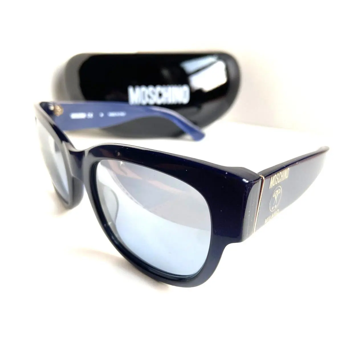 Moschino Sunglasses Blue Oversized Women`s Sunglasses
