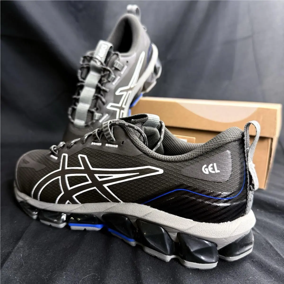 Asics Gel-quantum 360 Vii Running Shoes Grey Blue 1201A881-251 Men`s Size 7.5
