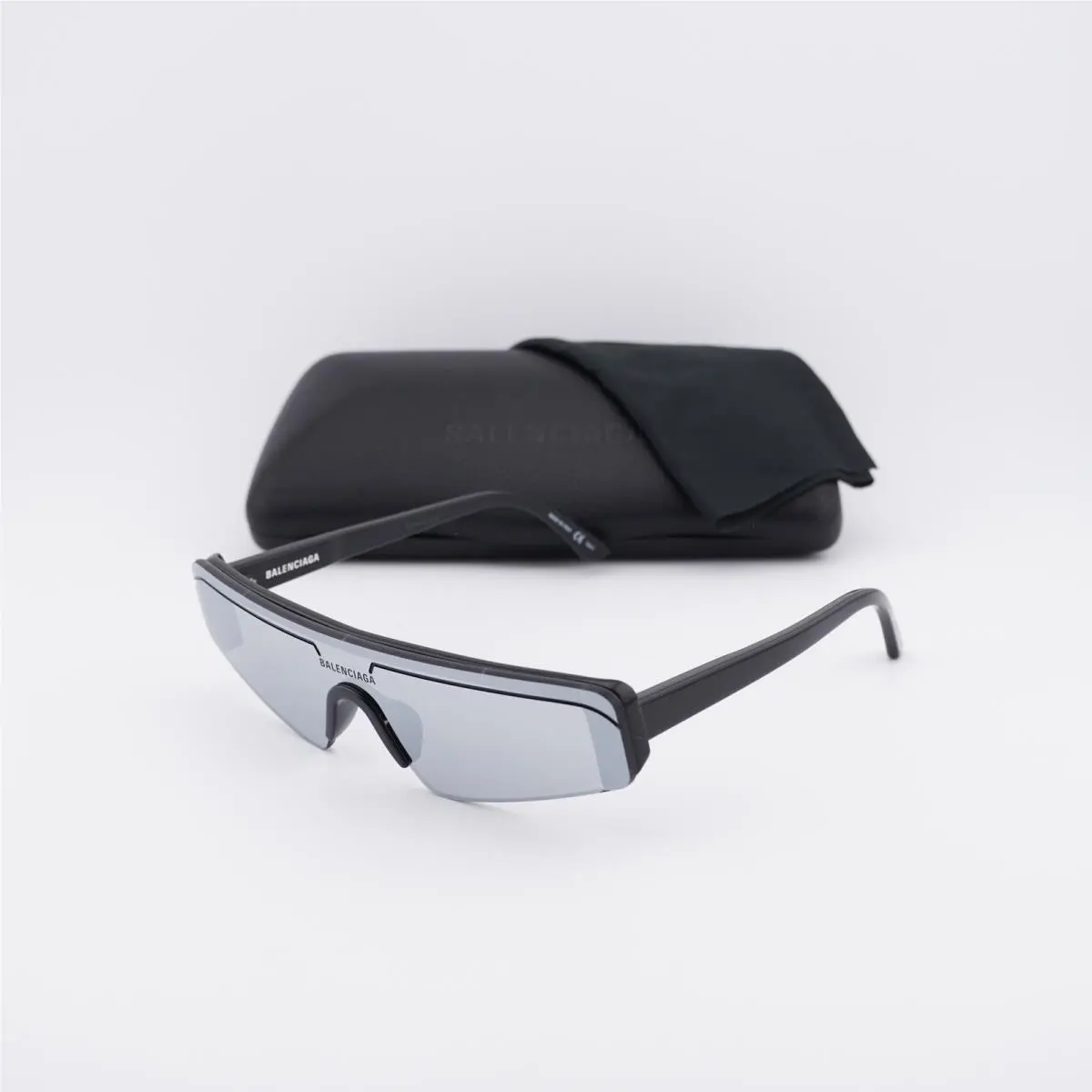 Balenciaga BB0003S 005 Black/silver Mirror 99-1-140 Sunglasses