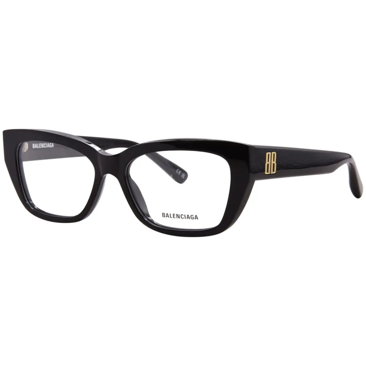 Balenciaga BB0483O 001 Eyeglasses Women`s Black Full Rim Cat Eye 55mm