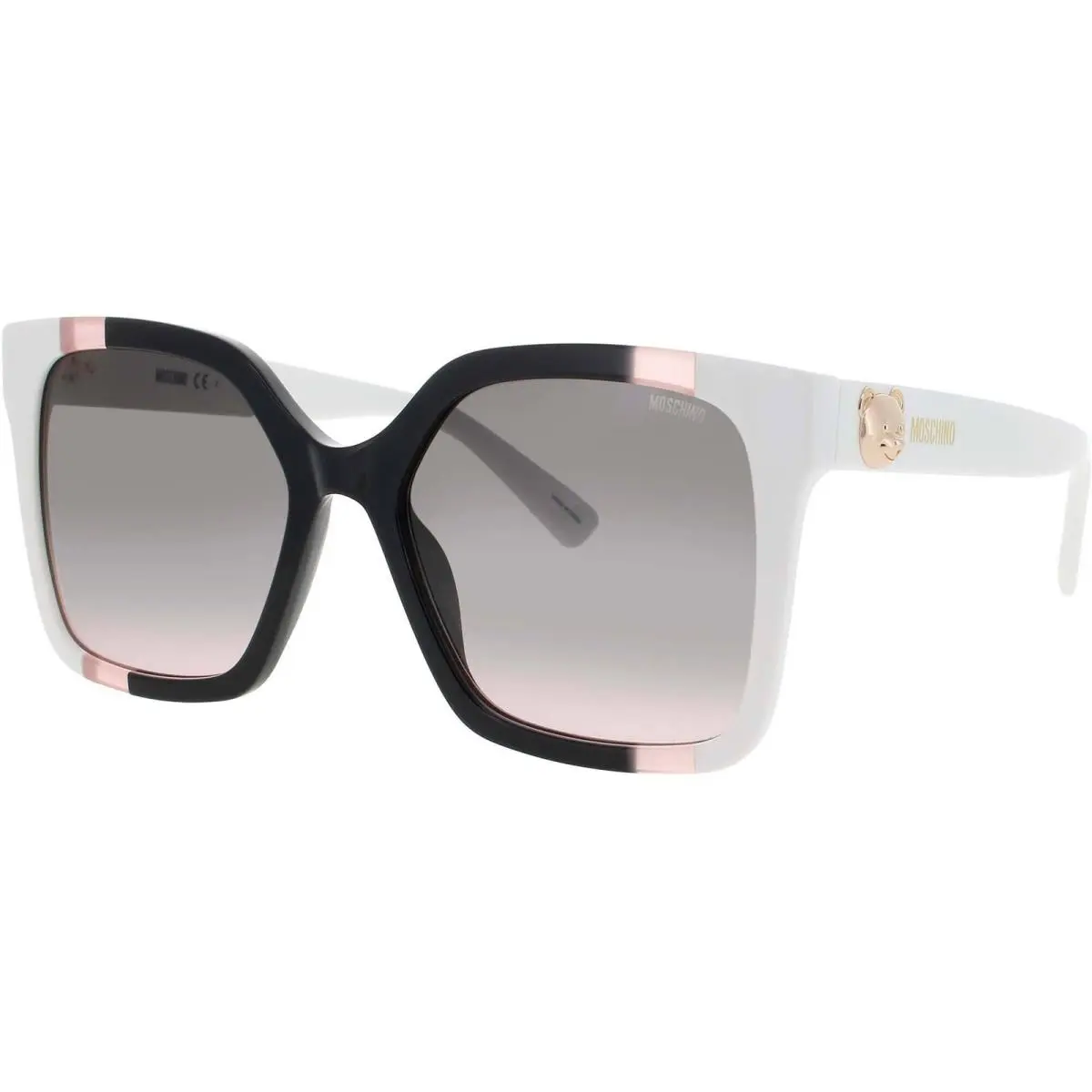 Moschino Women`s Sunglasses Square Black/pink Acetate Frame MOS123/S 3H2/JP