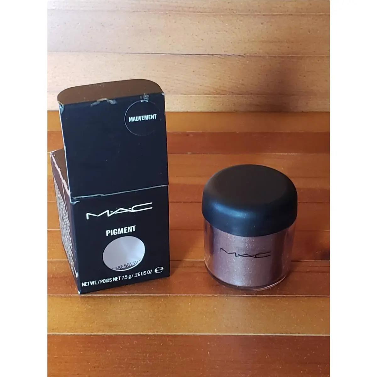Mac Pigment Mauvement Htf Rare .26 oz / 7.5 g Shimmer Glitter Glow