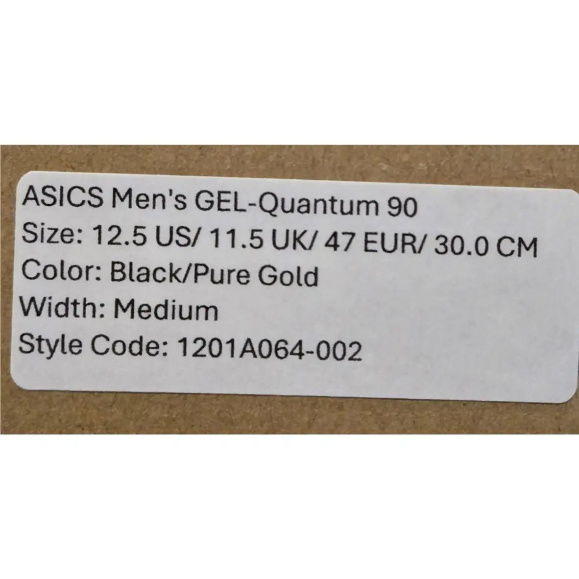Asics shoes - ASICS GEL-Quantum 90 - 1201A064-002 - Black/Pure Gold 7