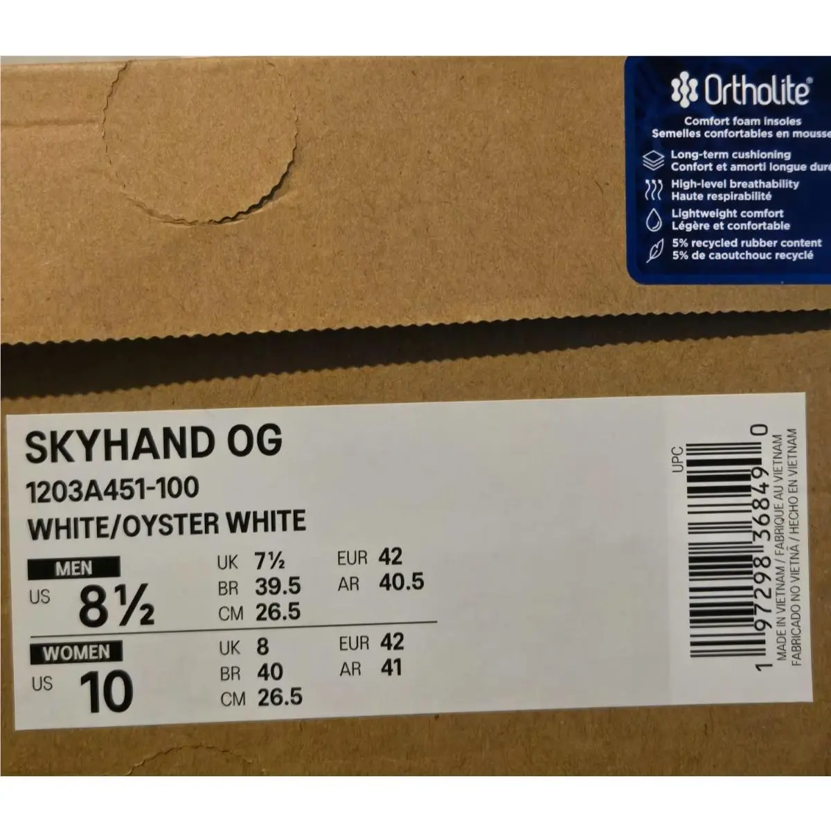 Asics shoes - Sportstyle Skyhand OG - Sportstyle Skyhand - White/Oyster White (UPC: 197298368490) 6