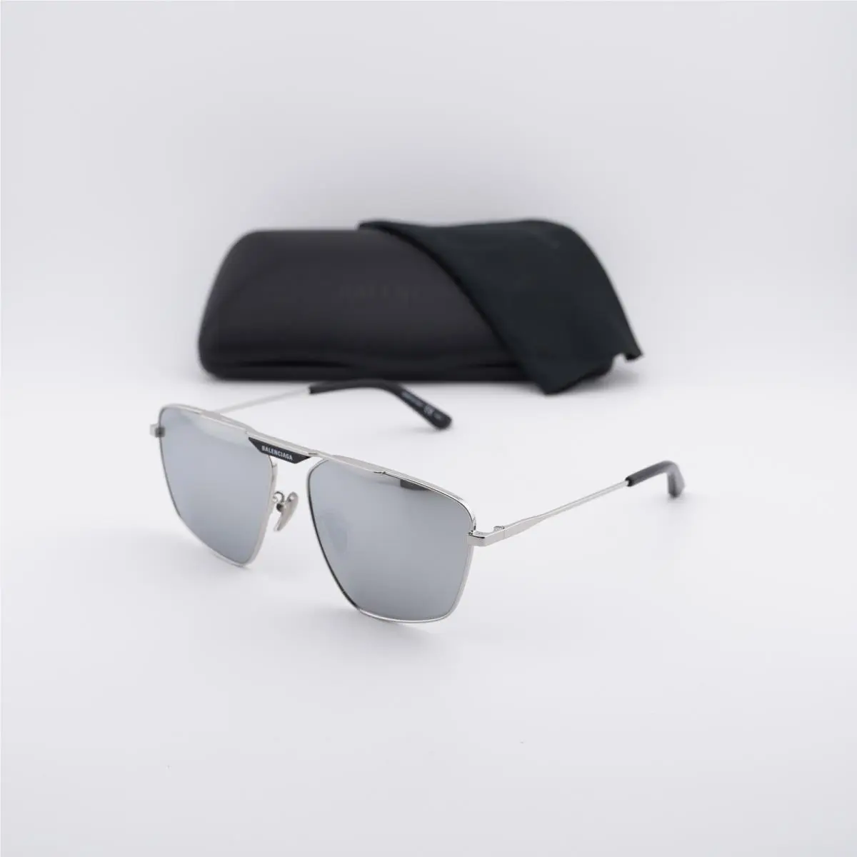 Balenciaga BB0246SA 002 Silver/silver Mirror Double 61-15-145 Sunglasses