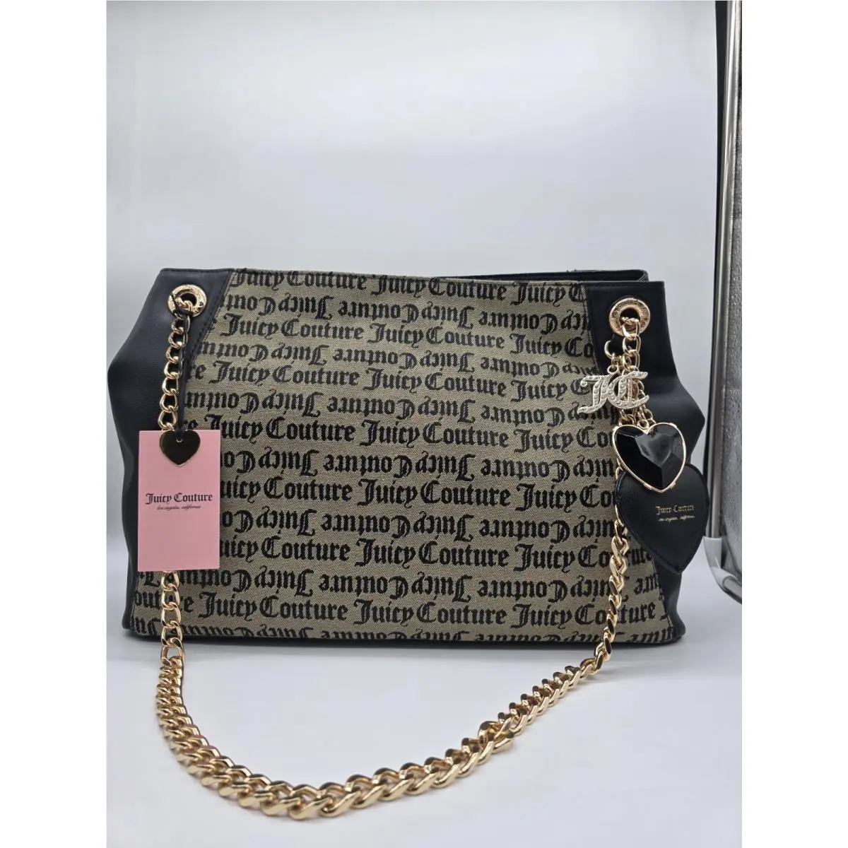 The Glam Juicy with Charms and Chain Shoulder Strap by Juicy Couture