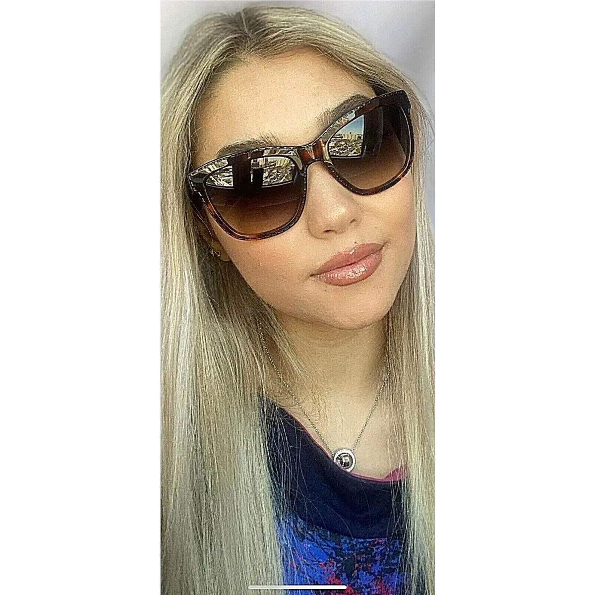 Moschino MO 759S 02SA 55mm Tortoise Oversized Women`s Sunglasses