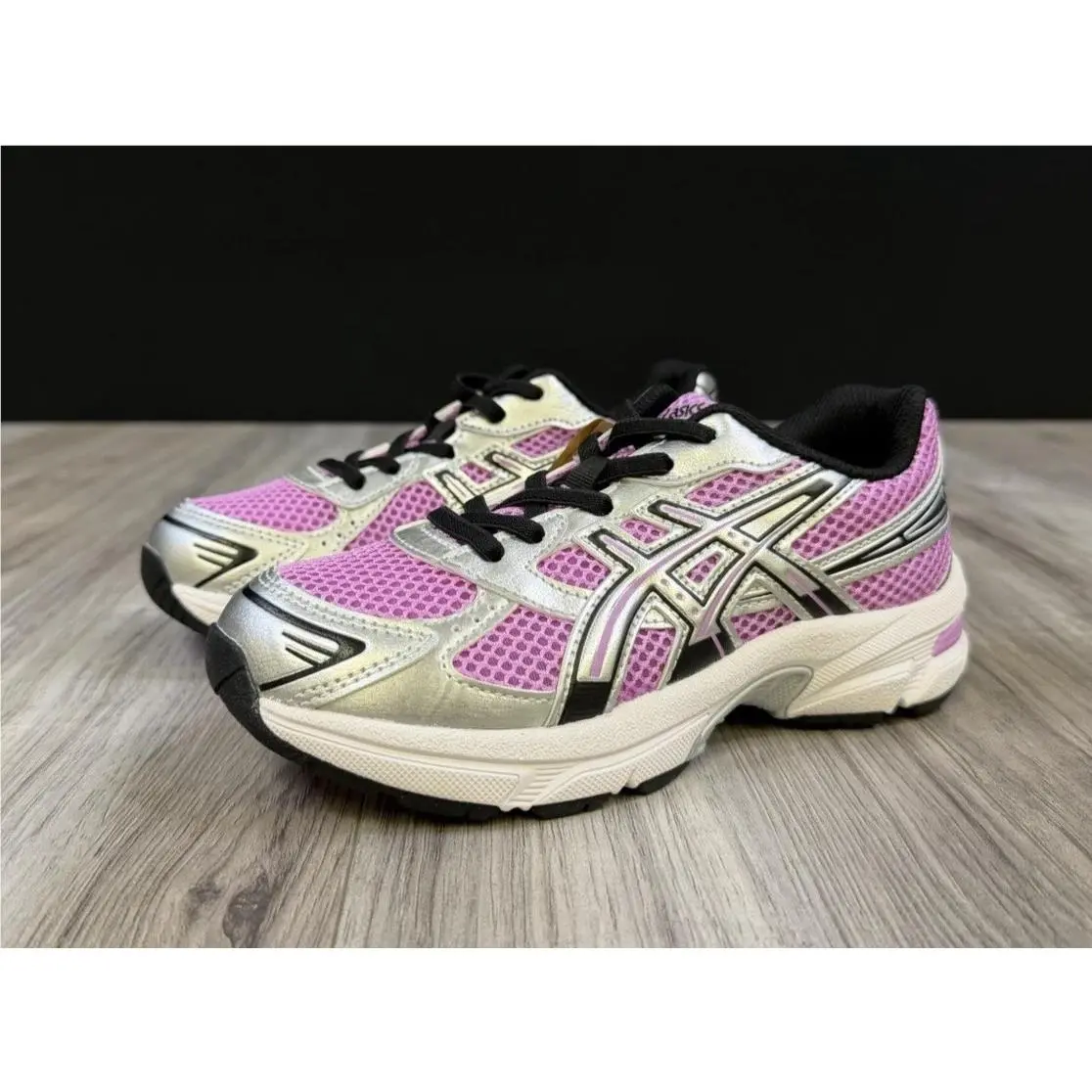 Asics GEL-1130 PS Kids Lavender Glow Pure Silver Retro Running Shoes Size 2