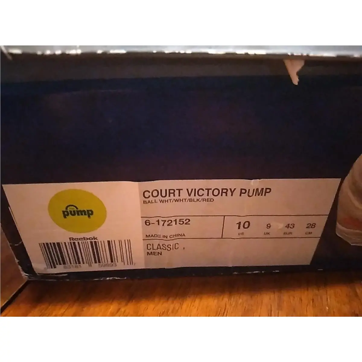 Reebok shoes - Reebok Court Victory Pump - Court Victory Pump - 6-172152 - Whites (UPC: 883181598920) 1