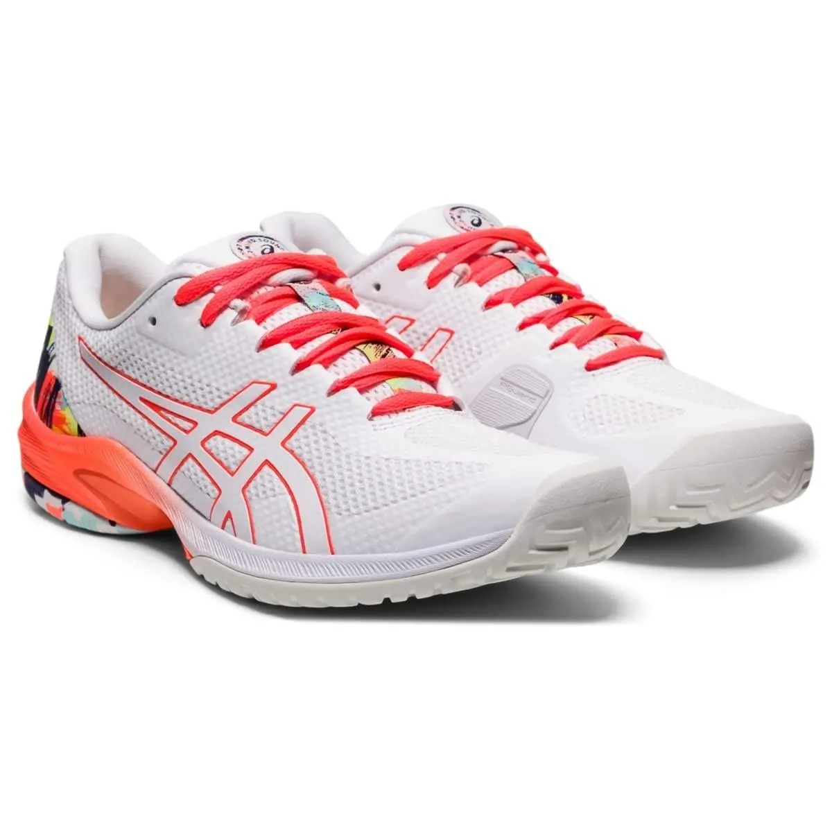 Asics shoes - Court Speed FlyteFoam - Court Speed FlyteFoam - White/Sunrise RED (UPC: 4550329433684) 1