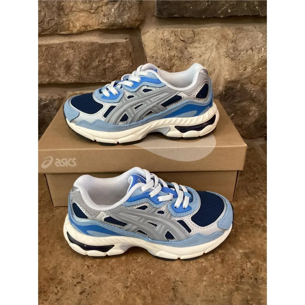Asics Gel-nyc PS Kids Independence Blue Gravel 1204A176-400 Size K12