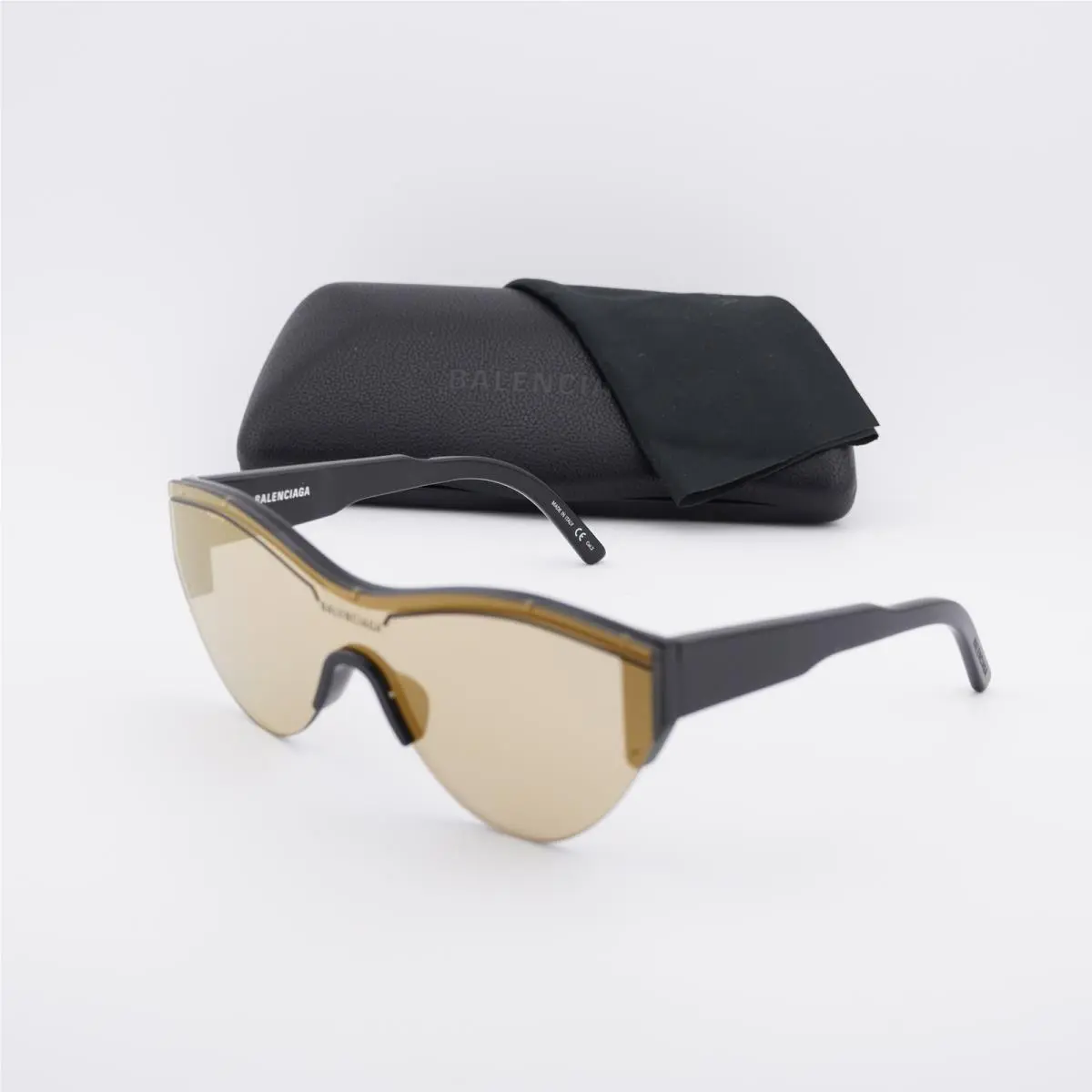 Balenciaga BB0004S 006 Black/gold Mirror 99-1-145 Sunglasses