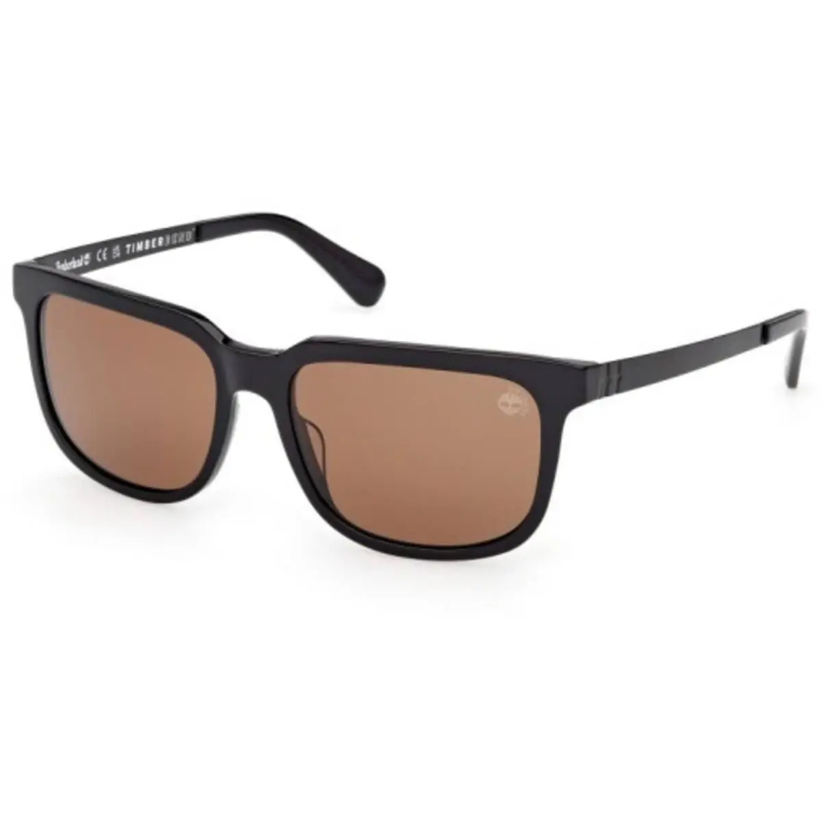 Timberland Men`s Sunglasses Shiny Black Acetate Square Full Rim TB00064 6001H