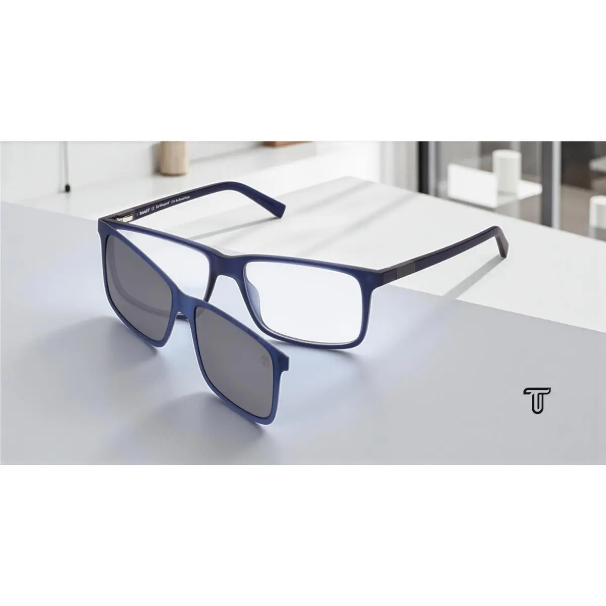 Timberland TB1765 091 Matte Blue Demo Lens 57 mm Men`s Eyeglasses