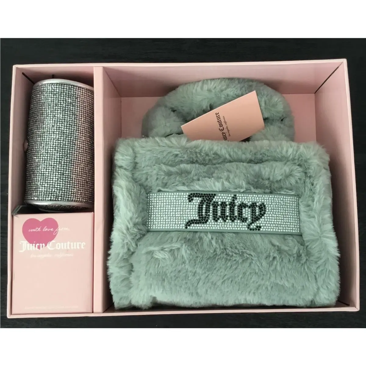 Juicy Couture Mini Tote Barrel Coin Purse Set - Cool Blue Christmas Gift