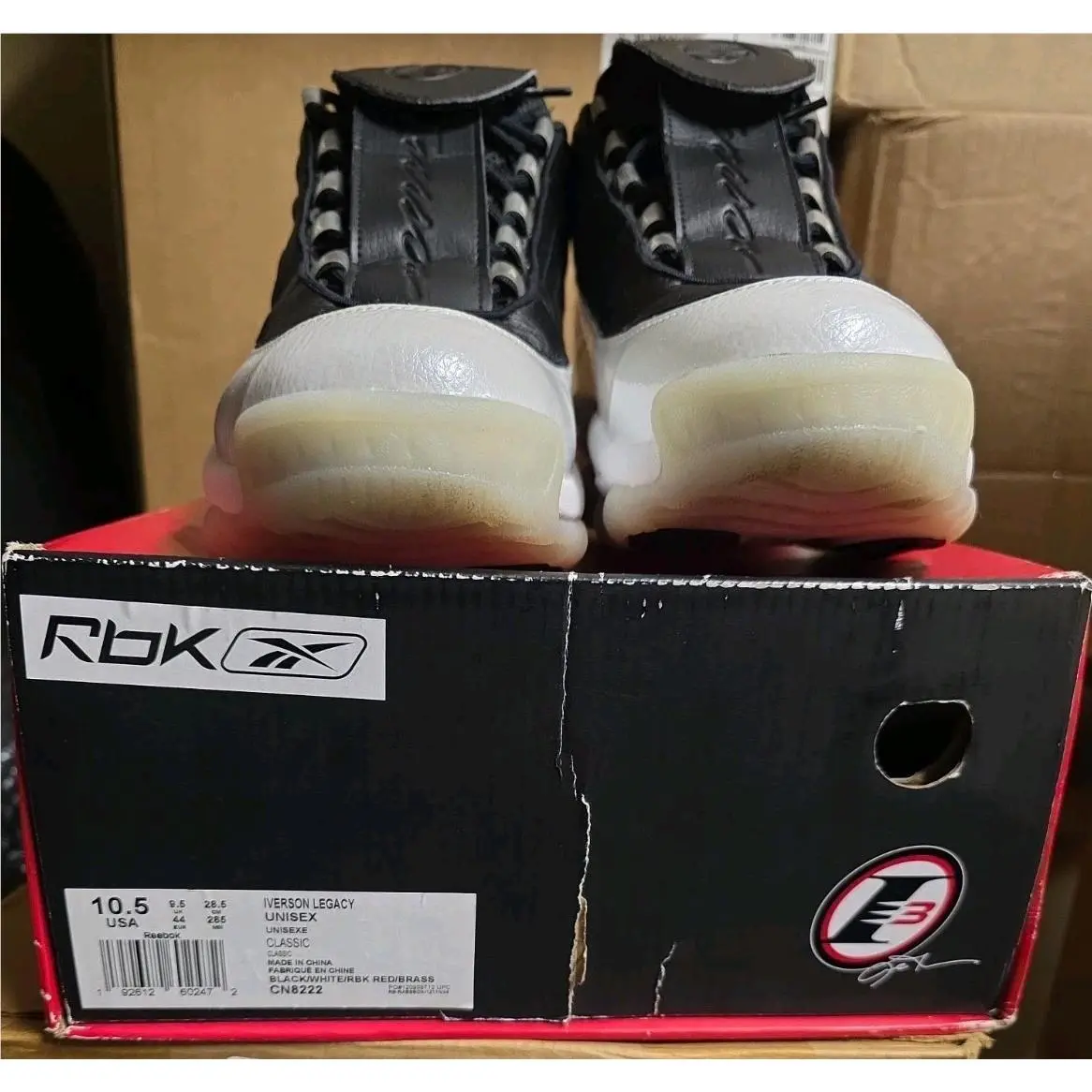 Size 10.5 - Reebok Iverson Legacy Black White