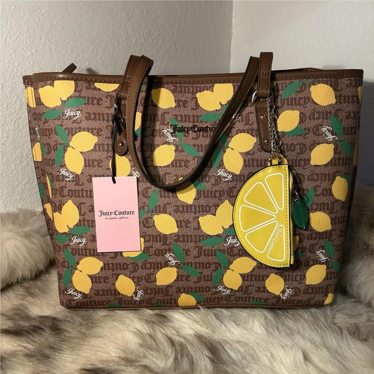 Fruitful Tote - Chestnut Chino - Lemons by Juicy Couture