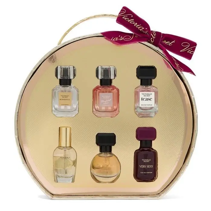 Victoria`s Secret Mini Fragrance 6 Pc Edp Gift Set Bare Tease Bombshell Heavenly