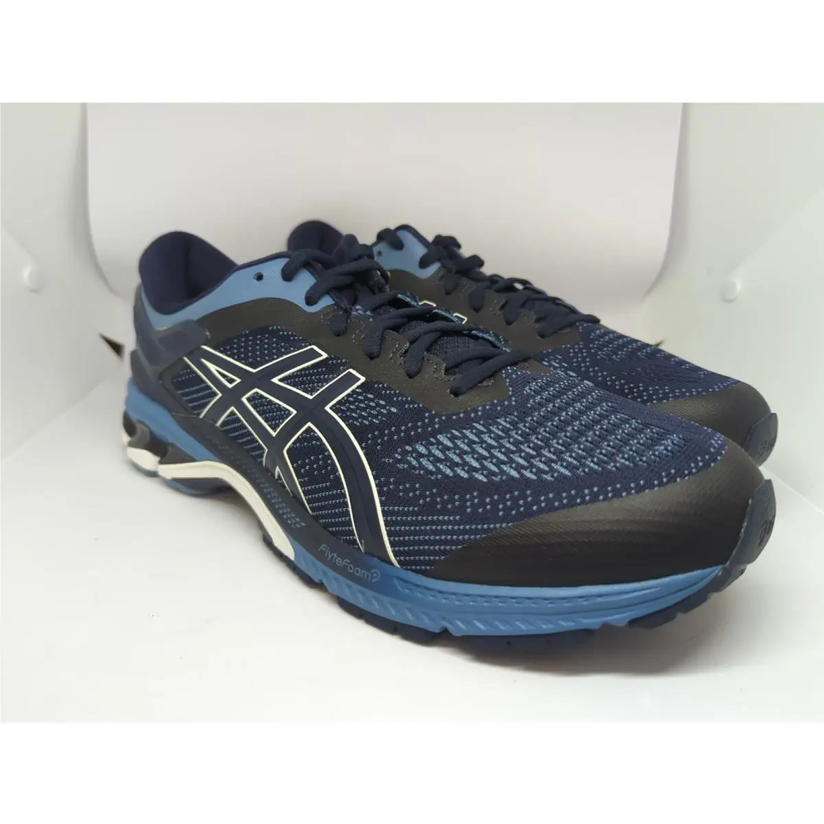 Asics Gel Kayano 26 Mens Midnight Grey Floss Sz 13 2E Wide 1011A542-400