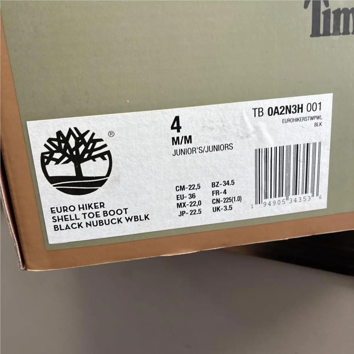 Timberland shoes - euro hiker - euro hiker - TB0A2N3H001 - TB0A2N3H001:3.5 0