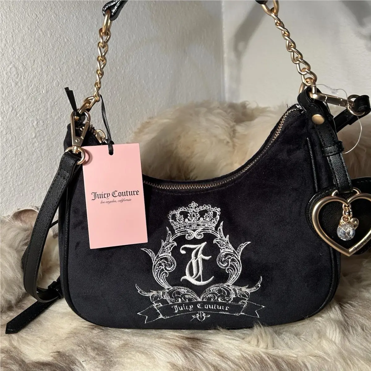 Need More Juicy Coho Shoulder/crossbody Bag - Liquorice Black by Juicy Couture