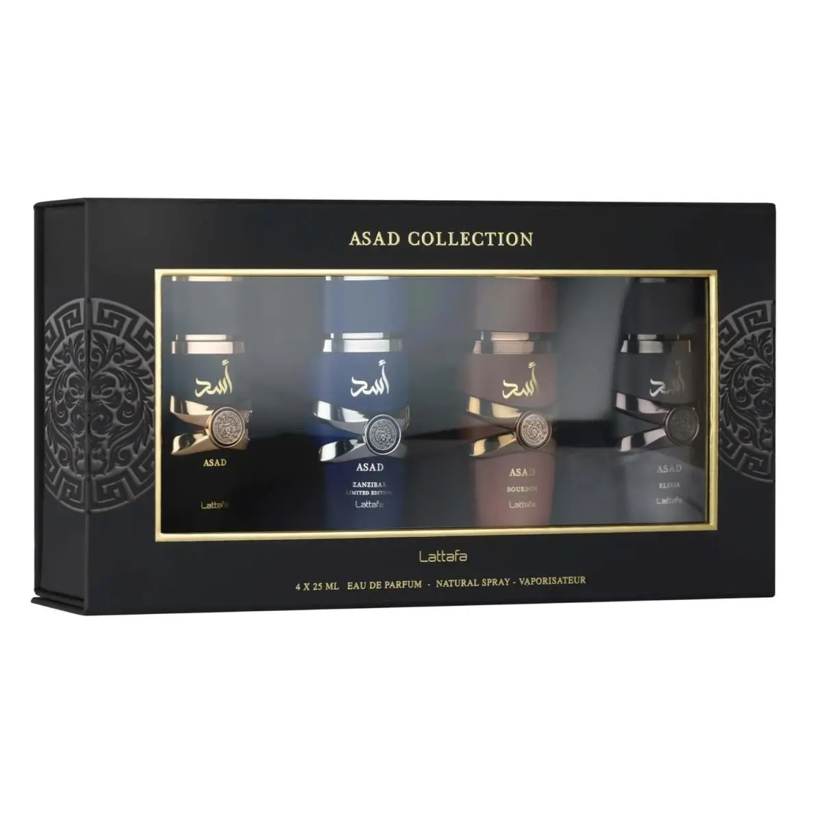 Lattafa Asad 25ml Men s Oriental Fragrance 4 Piece Gift Set Multicolor