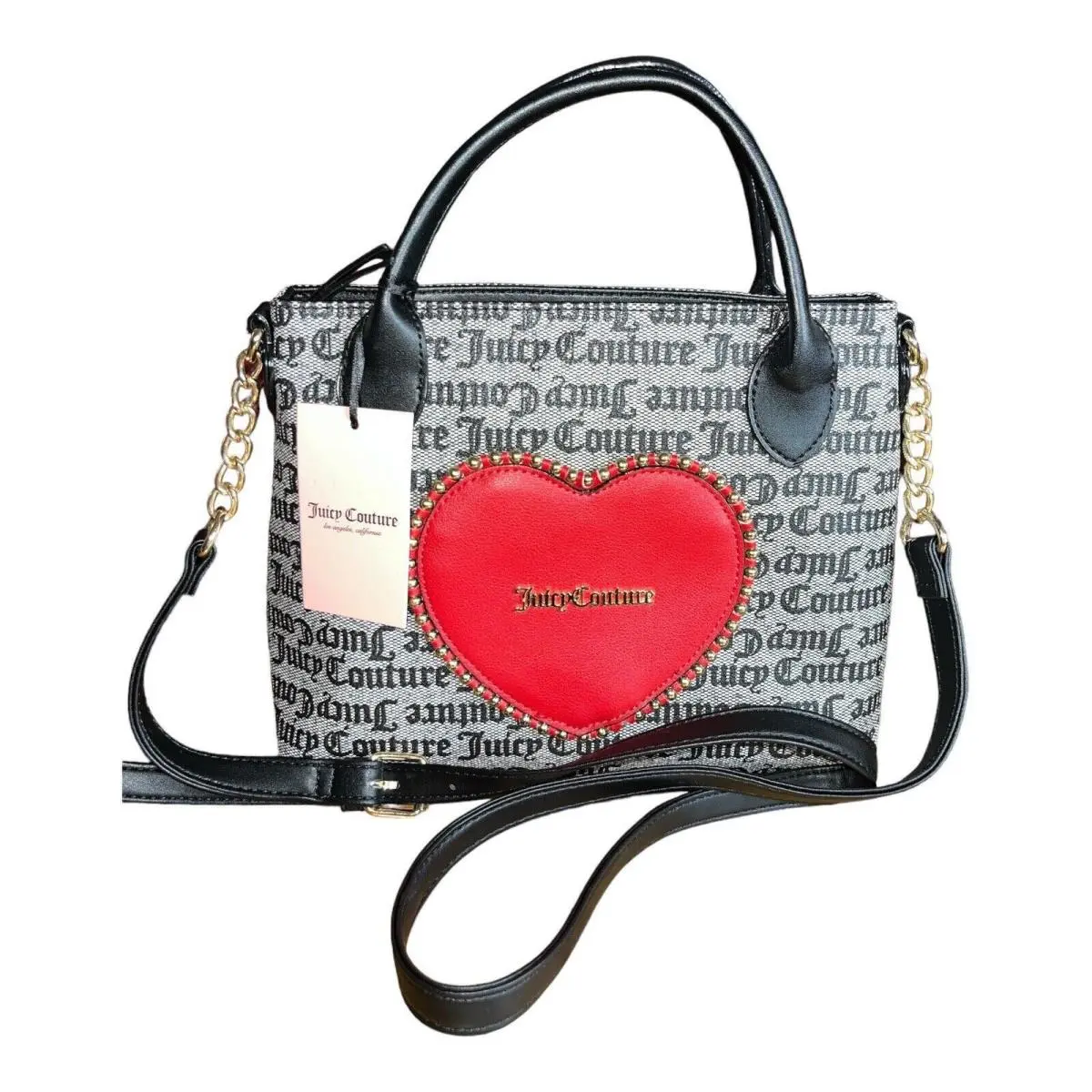 Juicy Couture Bag Love Never Dies Mini Tote - Black Red Handbag - Black, Handle/Strap: Black, Lining: Black & Beige