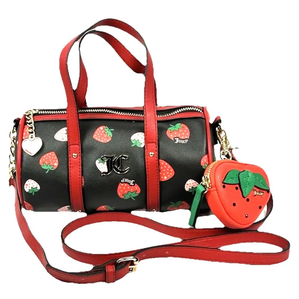 Juicy Couture Sweet N Juicy Mini Barrel Crossbody Coin Purse W/ Strawberrys