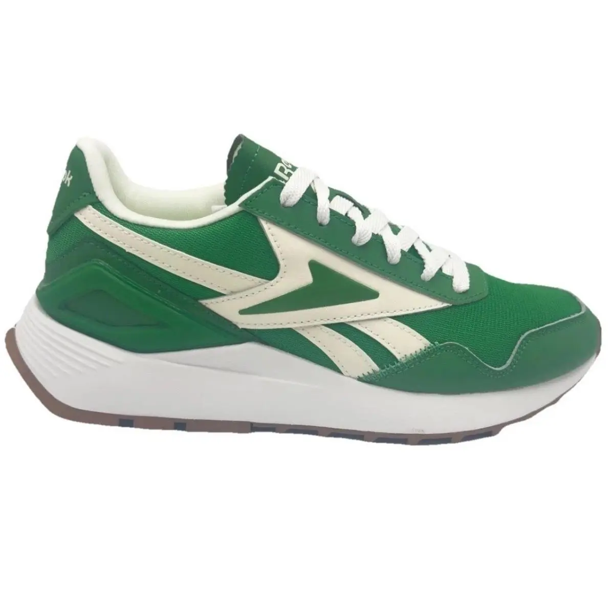 Reebok International Womens Size 6.5 Athletic Running Shoes Low Top Green White