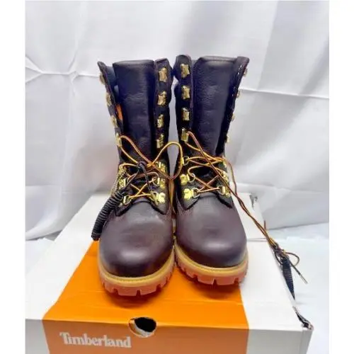 Timberland Premium Tall Lace Waterproof -drk Brown Full Grain Size 8