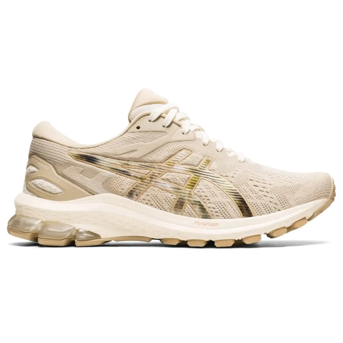 Asics Women`s GT-1000 10 Running Shoes 6 US Cream/putty Rare Color