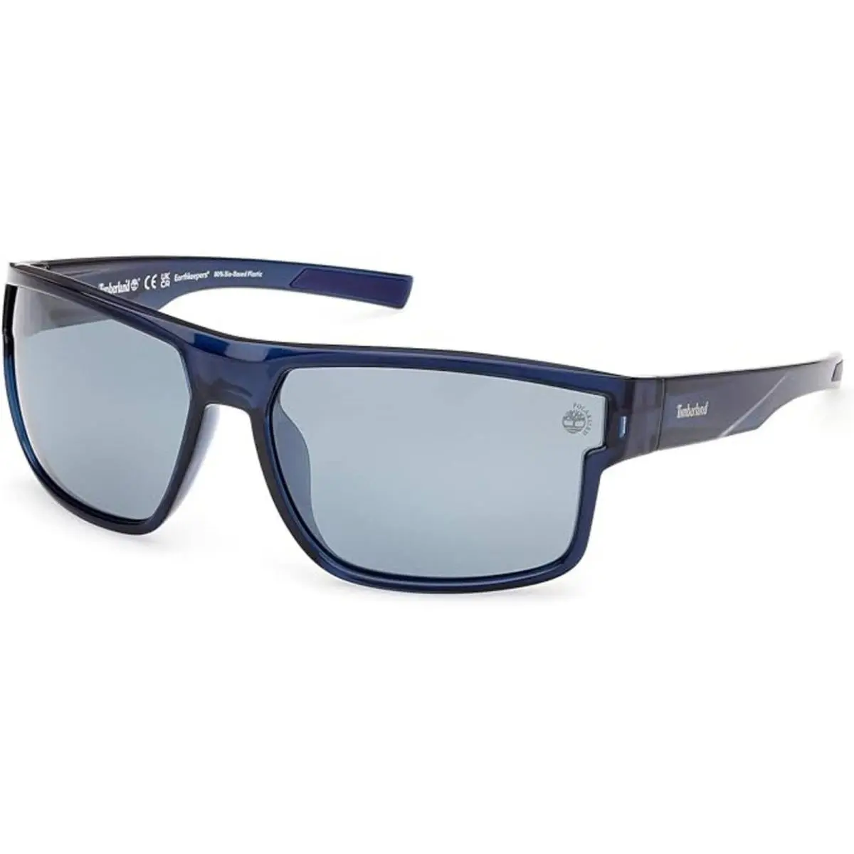 Timberland Men`s Sunglasses Shiny Blue Rectangular Full Rim Frame TB00016 6590D