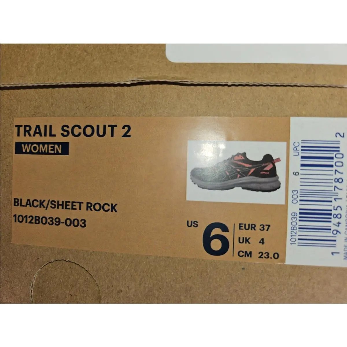 Asics shoes - ASICS Trail Scout - Trail Scout - 1012B039-003 - Black/Sheet Rock 6