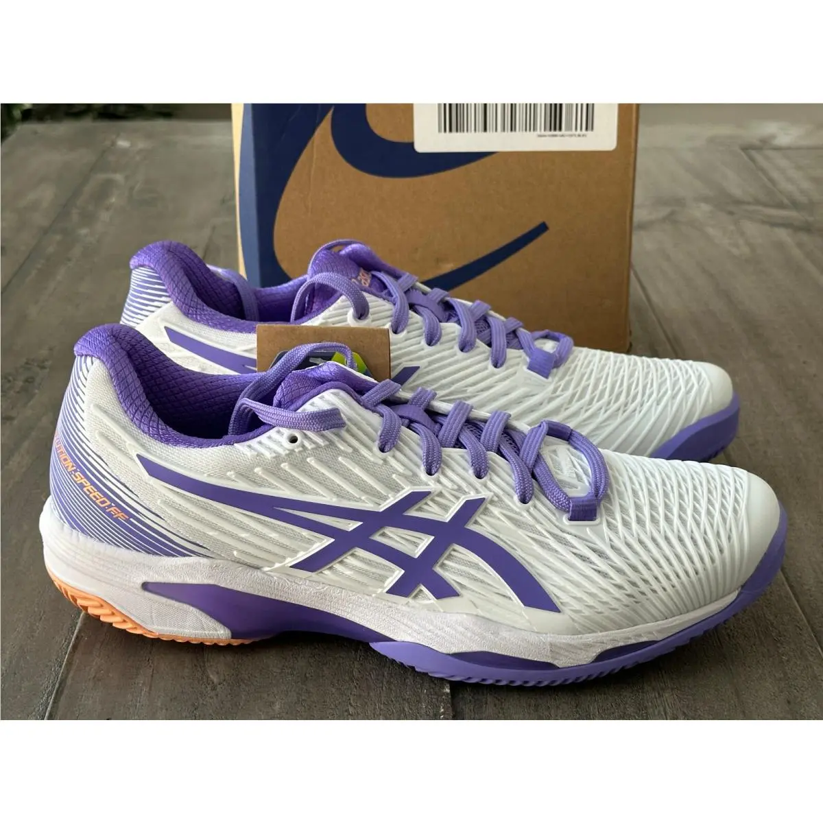 Asics shoes - ASICS Wmns Solution Speed FF 2 - 1042A136-104 - White/Amethyst (UPC: 196074600298) 12