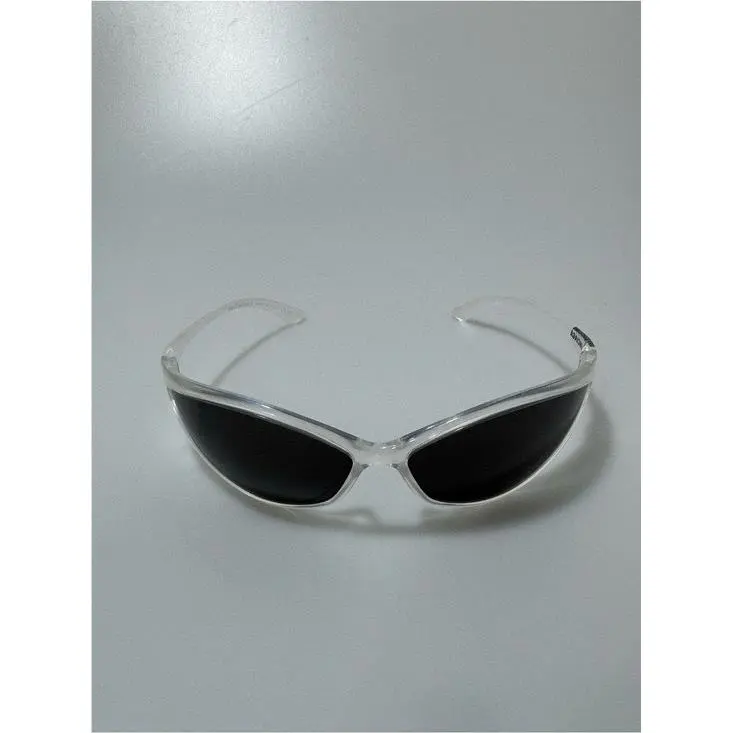 Balenciaga 90s Oval Sunglasses White
