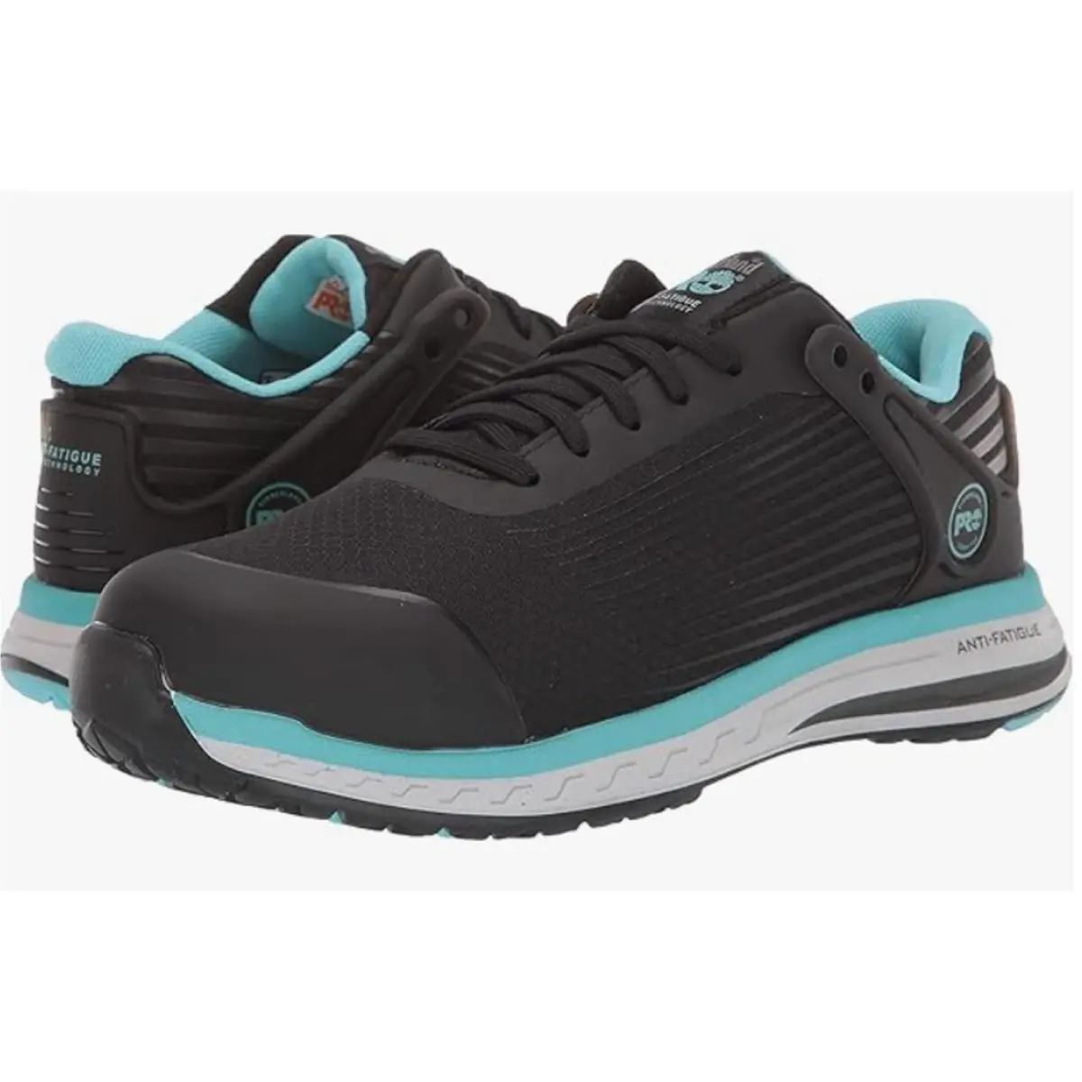 Timberland Women`s Pro Work Sneakers US 6.5 Black Blue Drivetrain Comp-toe