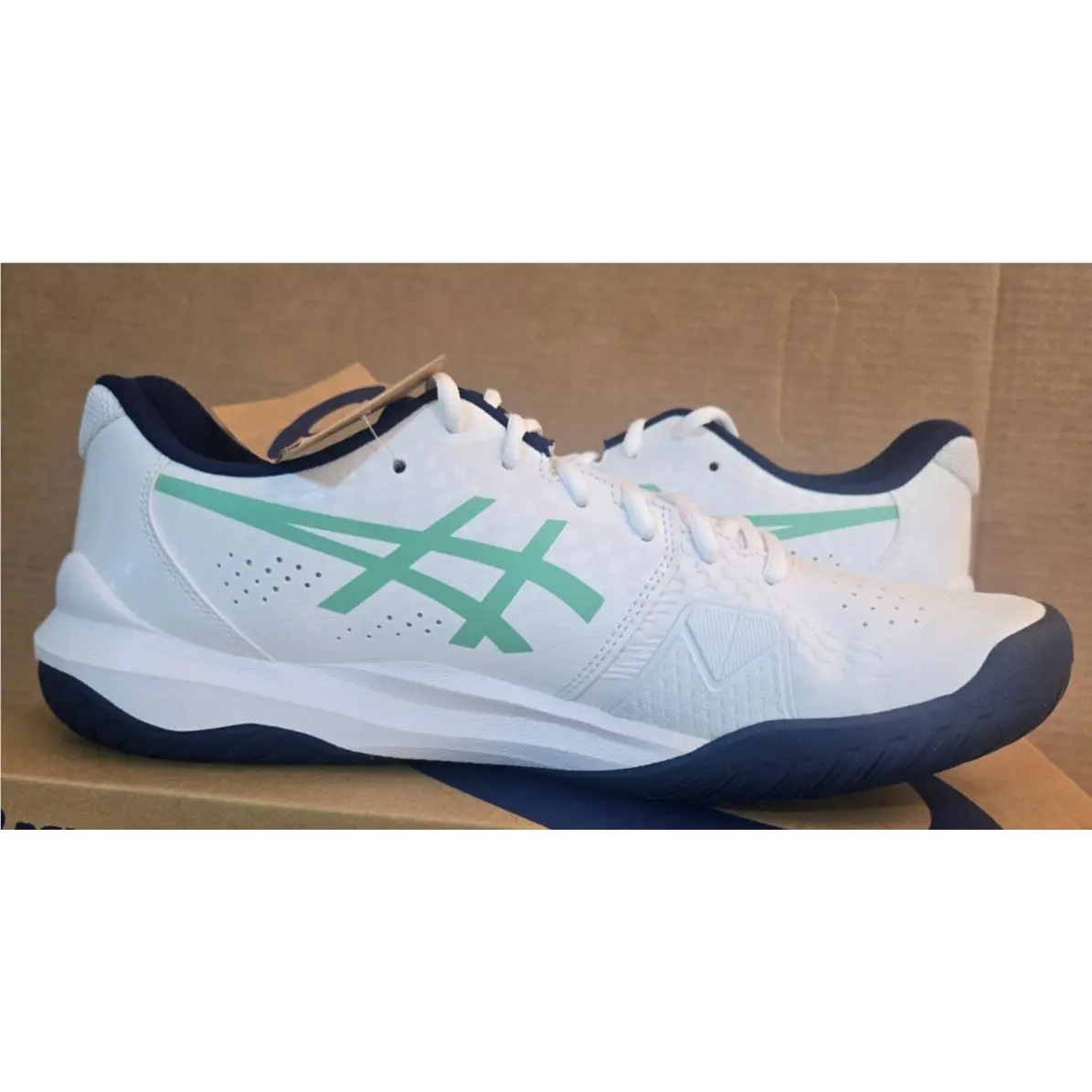 Asics shoes - ASICS Men`s Gel-Challenger 14 - 1041A405-103 - White/New Leaf (UPC: 197298432528) 6