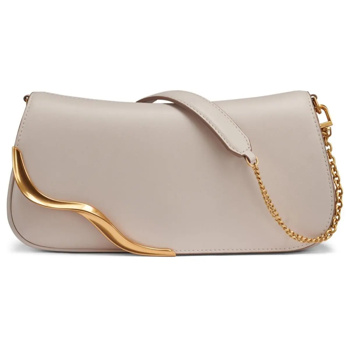 Donna Karan York Malverne Convertible Crossbody Handbag Sand Gold